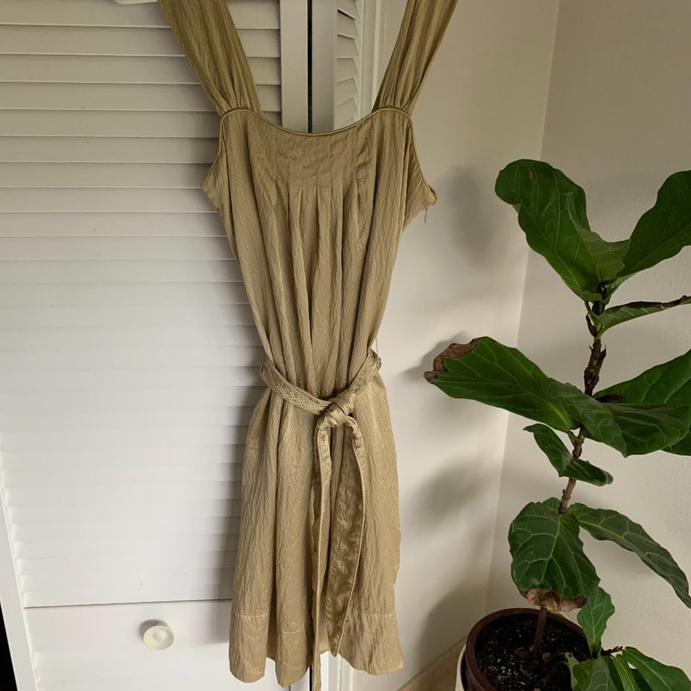 White House Black Market Gold Cocktail Dress Size
